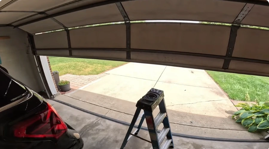 Torsion spring replacement on a residential overhead garage door in Danville CA